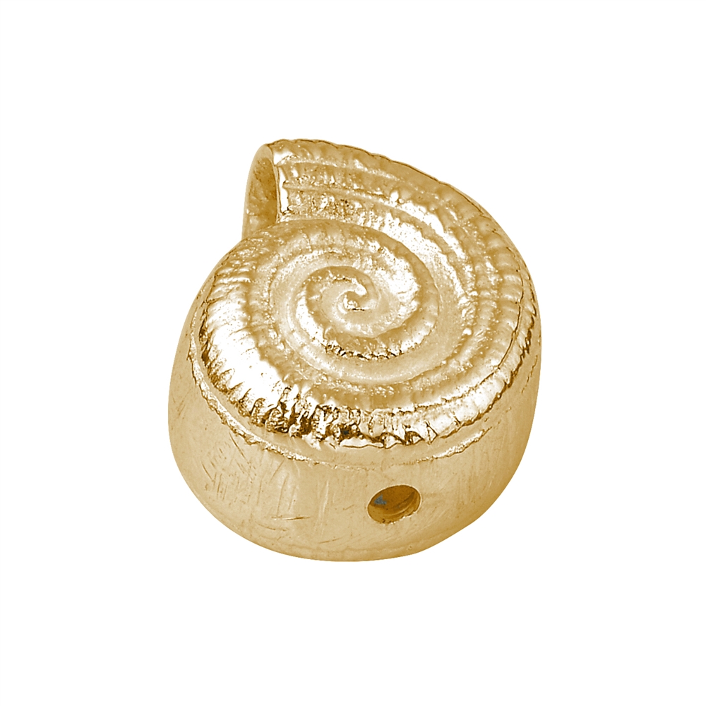 Snail shell 15mm, silver gold plated (1 pc./unit)