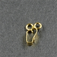 Clip a cerniera placcata oro argento, per ciambella da 30 mm (piccola)