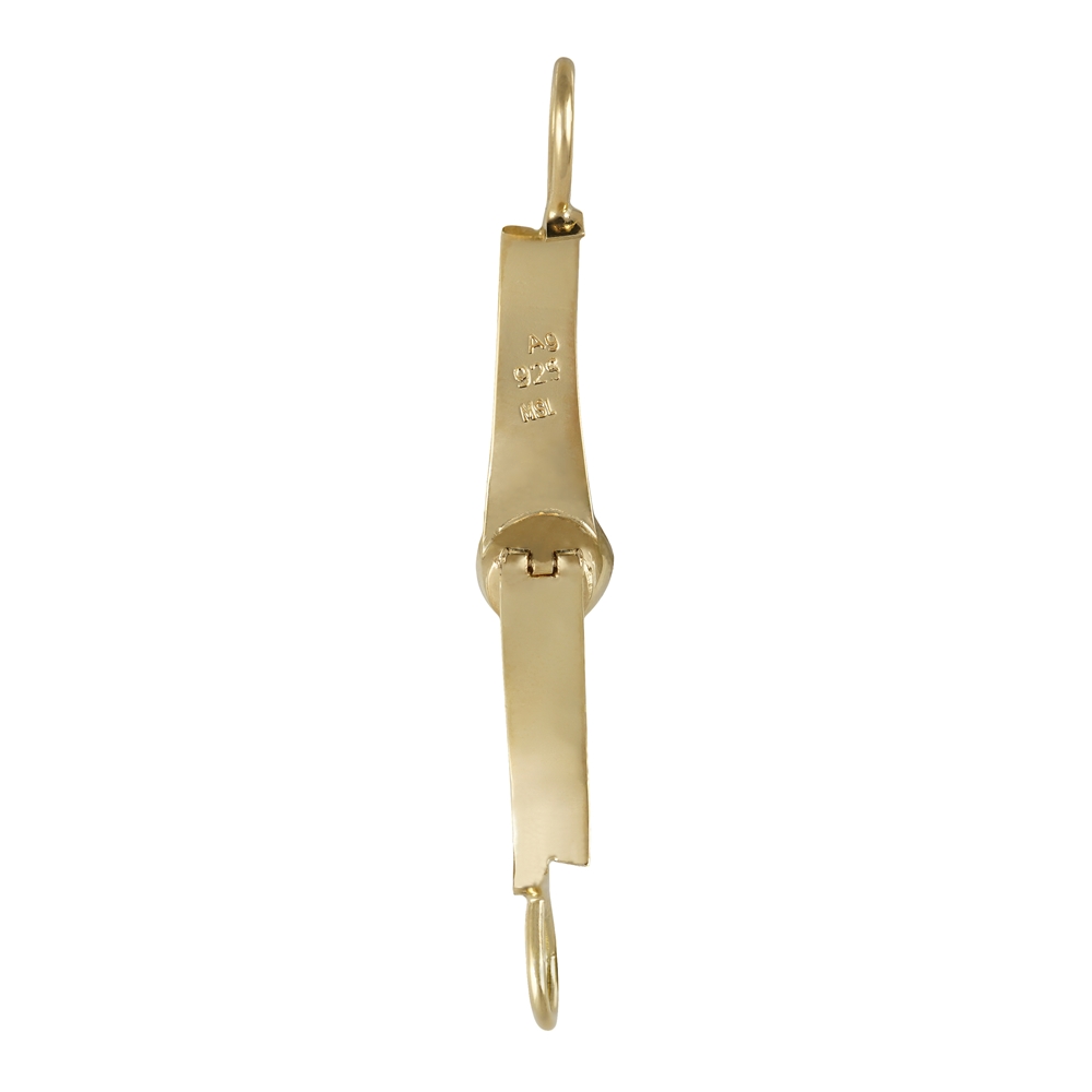 Hinge clip for 40mm donut, gold-plated silver, topaz | Marco Schreier