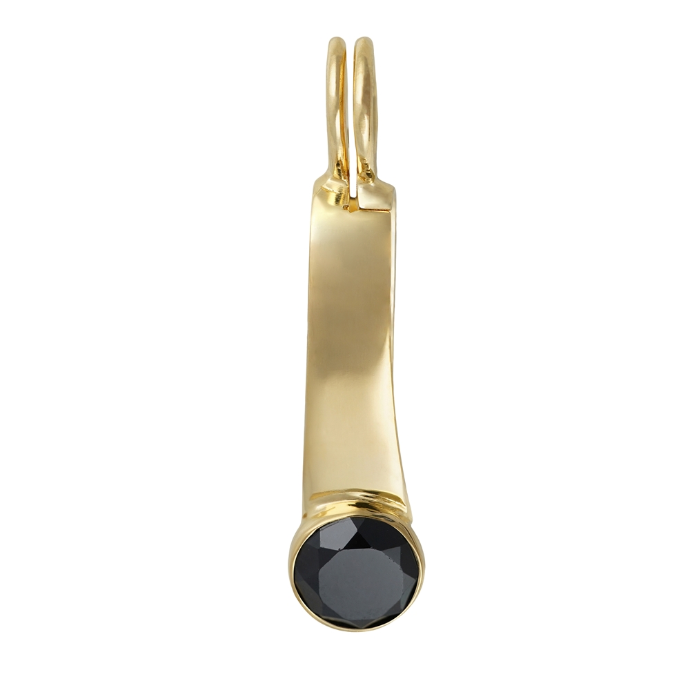 Hinge clip for 40mm donut, gold-plated silver, Spinel | Marco Schreier
