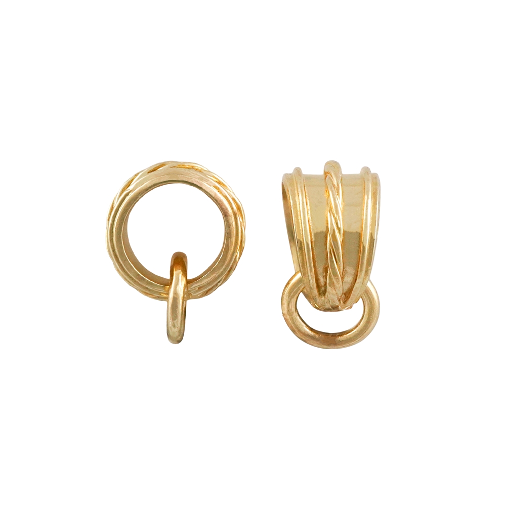 1909802281 Loop with open jump ring 8mm, (3 pcs./ PU), gold-plated | Marco Schreier