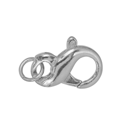 1918227071 Design Lobster Clasp "Eight" 17mm, silver rhodium plated (2 pcs./VU) | Marco Schreier