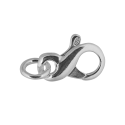 1918227081 Design Lobster Clasp "Eight" 10mm, silver rhodium plated (4pcs/unit) | Marco Schreier