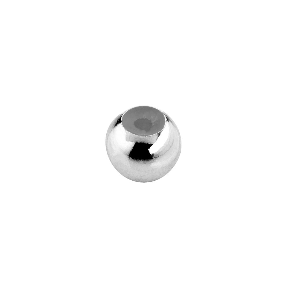 Boule d'ajustement pour cordons de 1,0mm, argent rhodié (1 pcs/unité)