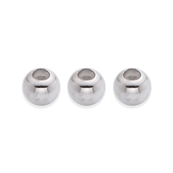 1918267111 Adjusting ball 5.0mm (2.6mm hole), silver rhodium-plated (3 pcs./ PU) | Marco Schreier