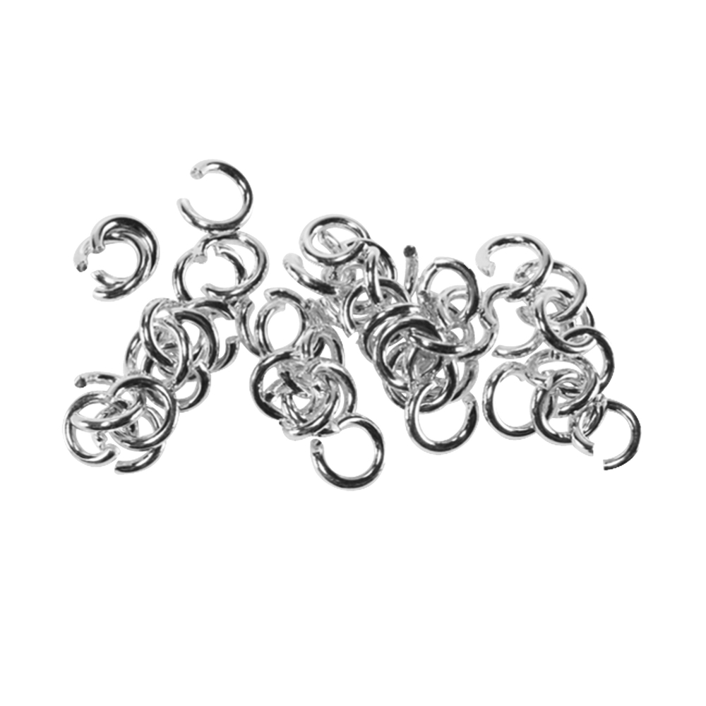 Open jump rings 04mm, silver rhodium plated (62 pcs./unit)
