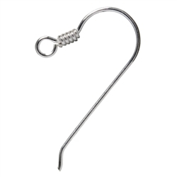 1918501251 Ear Hook single, 25mm, silver rhodium plated (12pcs/set) | Marco Schreier