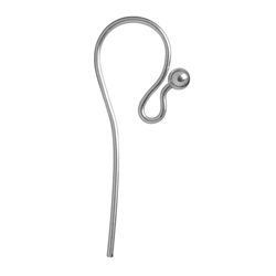 1918502251 Ear Hook curved 25mm, silver (12pcs/set), rhodium plated | Marco Schreier