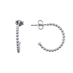 1918506051 Earstud Creole with balls, 2,0cm, rhodium plated | Marco Schreier