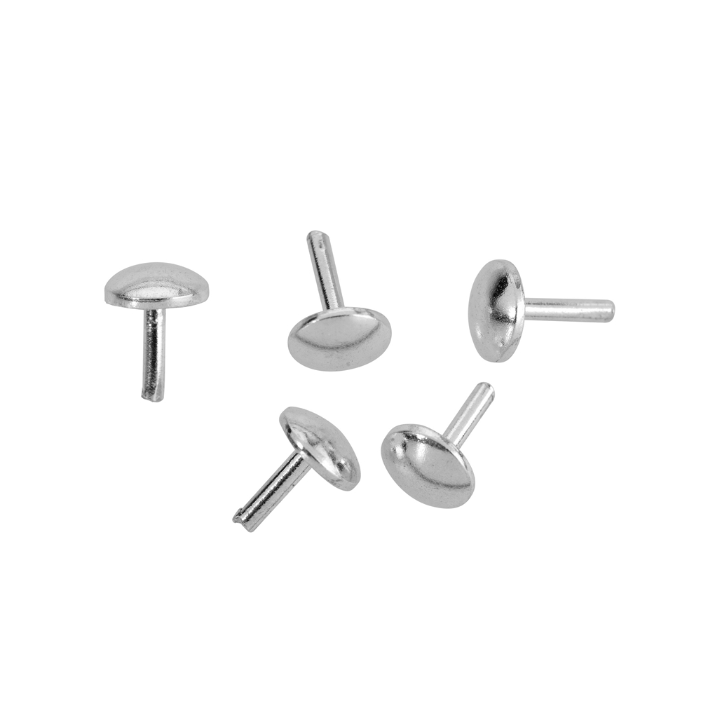 Cover with pin for drill holes, silver rhodium-plated (20 pcs./VU)
