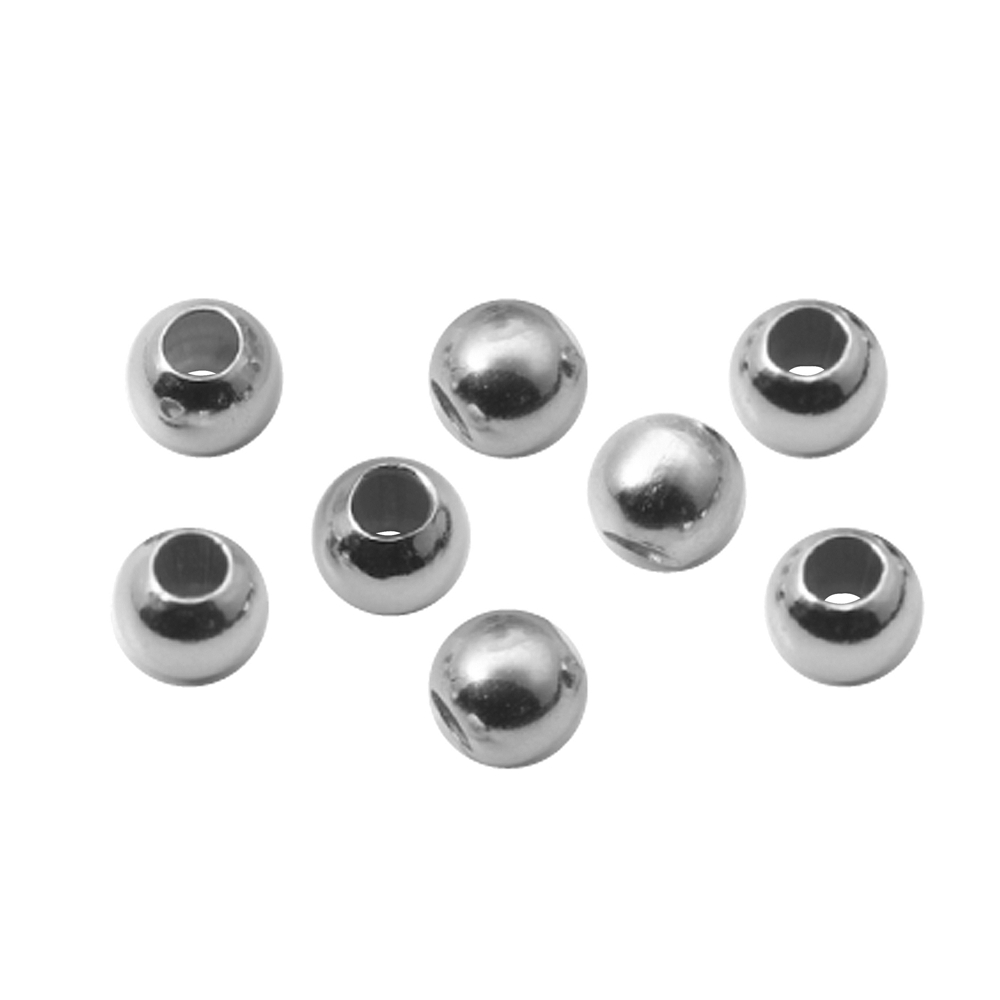 Crimp Beads 2,2mm, silver rhodiniert (185 pcs./VE)