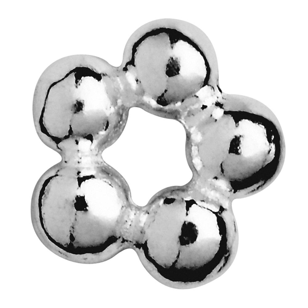Ball ring 5mm, silver rhodium plated (27 pcs./unit)