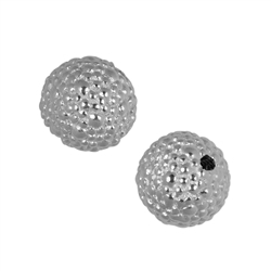 1918624051 Ball granulated 11mm, silver rhodium plated (2pcs/set) | Marco Schreier