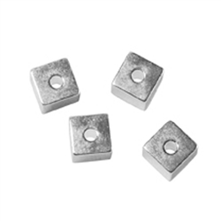 1918631031 Cubo forato longitudinalmente 3 mm, argento rodiato (10 pz./ UC) | Marco Schreier