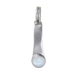 1918703061 Hinge clip for 40mm donut, silver rhodiniert, Labrodorite (white) | Marco Schreier