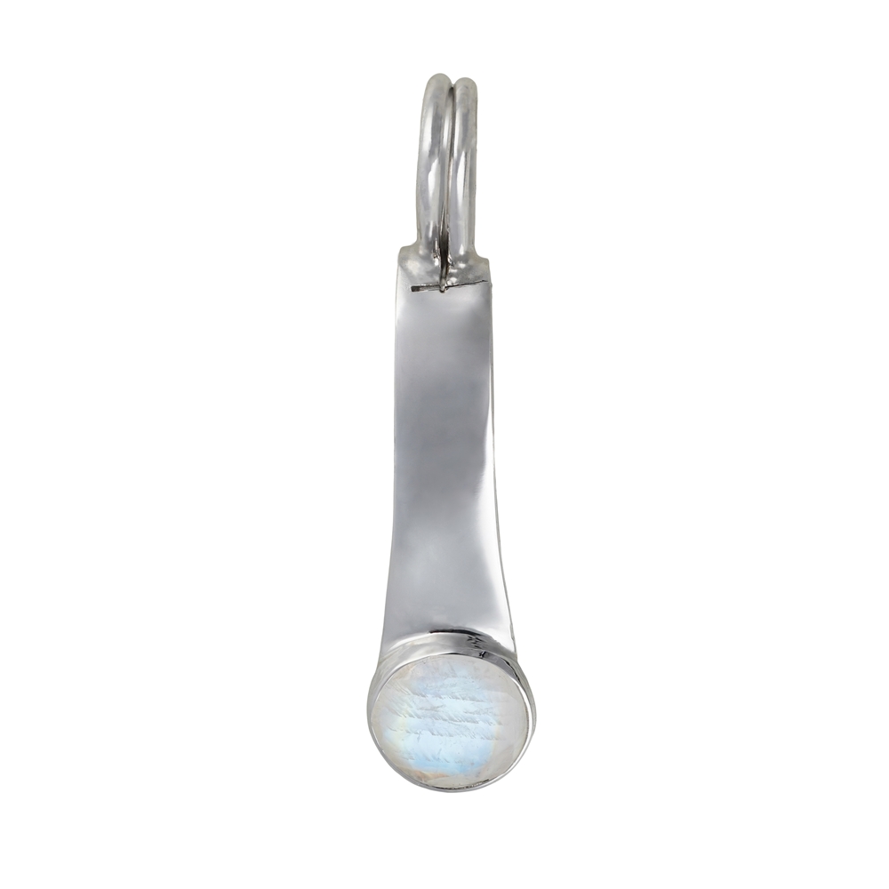 Hinge clip for 40mm donut, silver rhodiniert, Labrodorite (white) | Marco Schreier