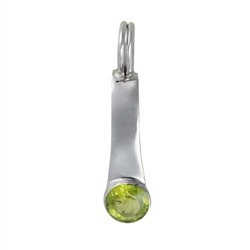 1918703091 Hinge clip for 40mm donut, silver rhodiniert, Peridote | Marco Schreier