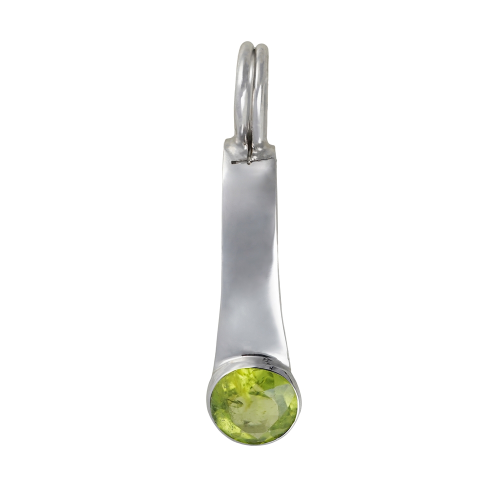 Hinge clip for 40mm donut, silver rhodiniert, Peridote | Marco Schreier