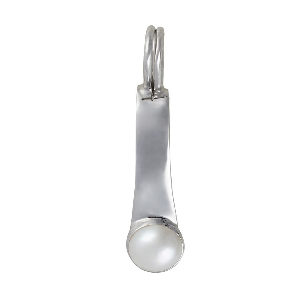 Hinge clip for 40mm donut, silver rhodiniert, pearl | Marco Schreier