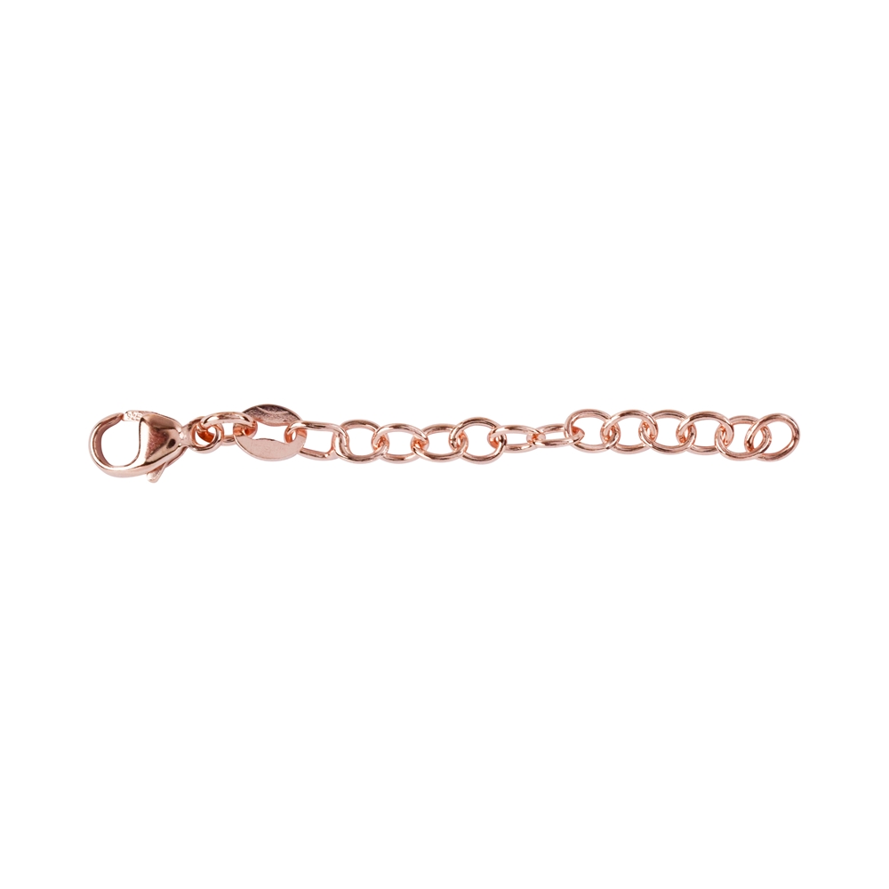 Extension chain with Lobster Clasp 50mm x 3mm, silver rose gold plated (1pc/set)