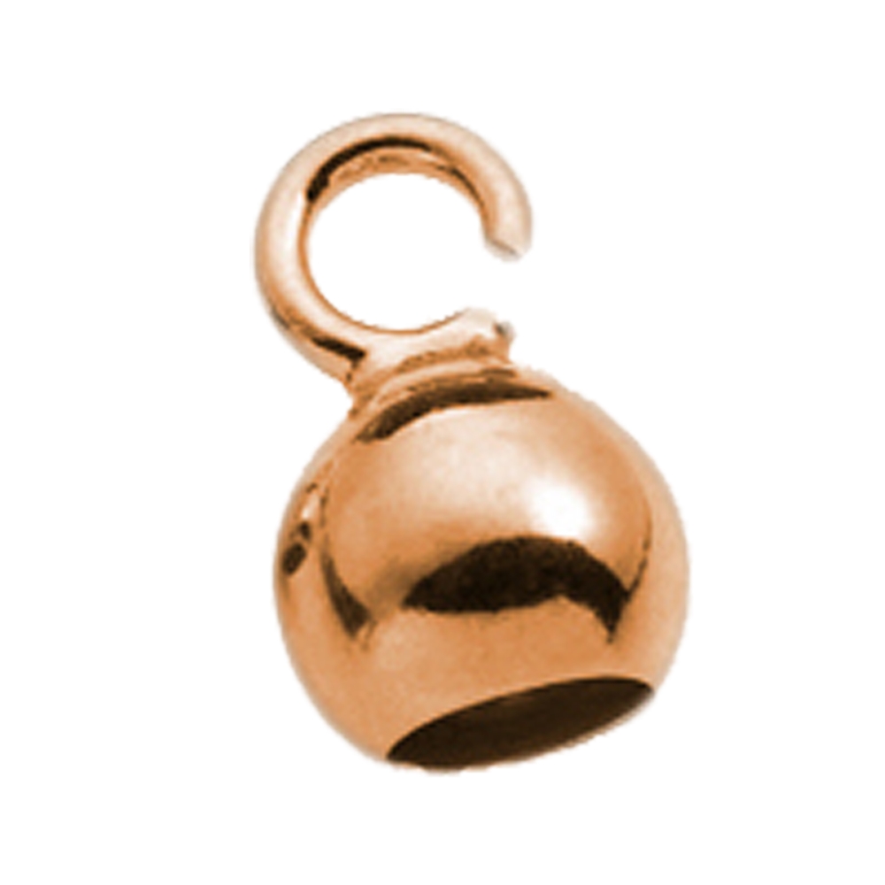 Capsules terminales petit oeillet, 3,5mm, argent doré rose (10 pcs/unité)