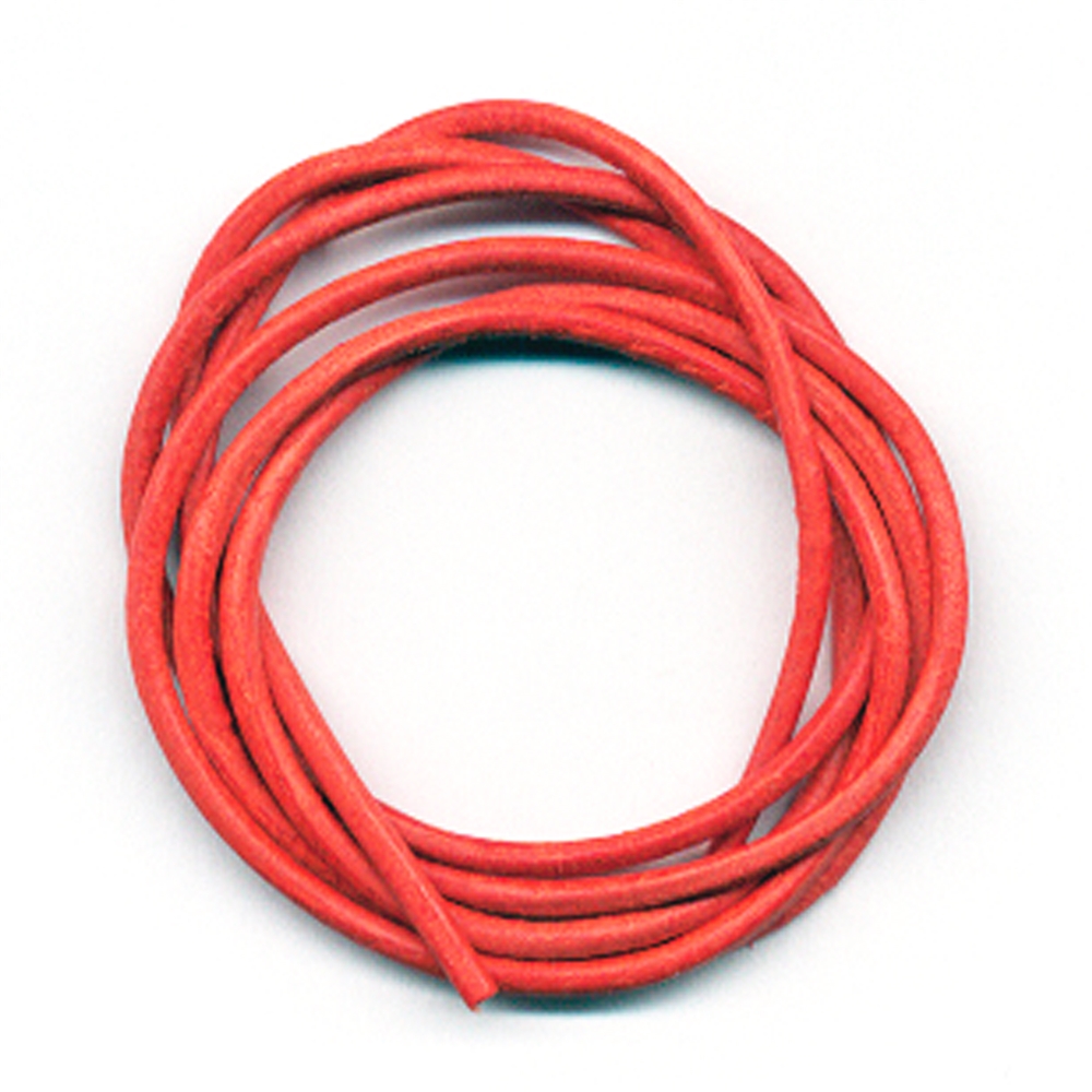 Leather straps goat orange, 1m (10 pcs./VU)