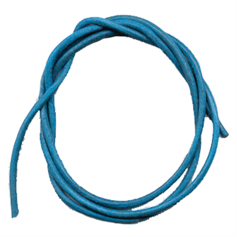 Rubans de cuir chèvre bleu (bleu clair), 1m (10 pcs/unité)