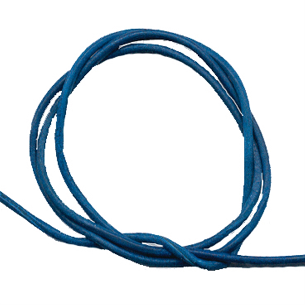 Rubans de cuir chèvre bleu (bleu royal), 1m (10 pcs/unité)