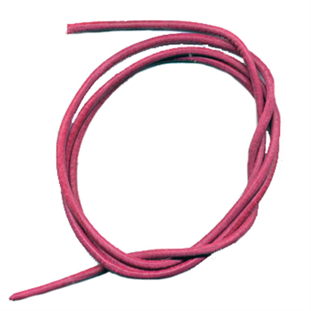 Rubans de cuir chèvre rose, 1m (10 pcs/unité)