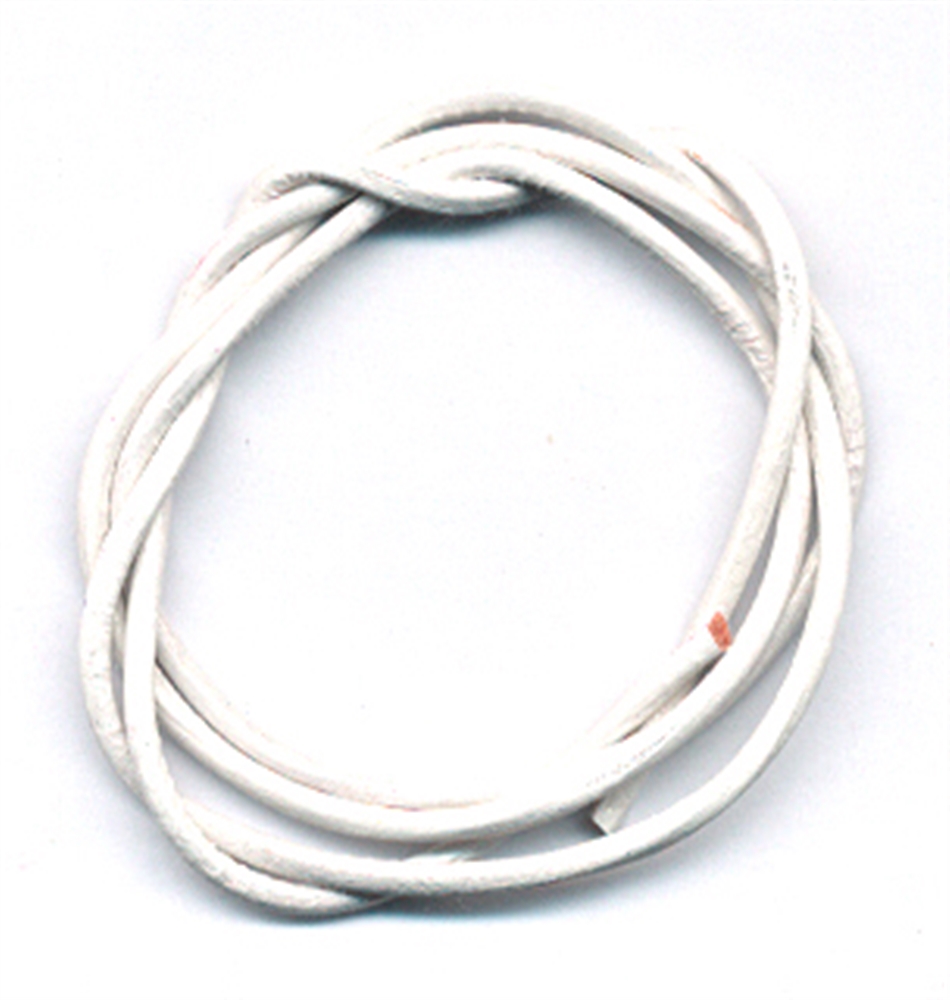 Leather straps goat white, 1m (10 pcs./VU)