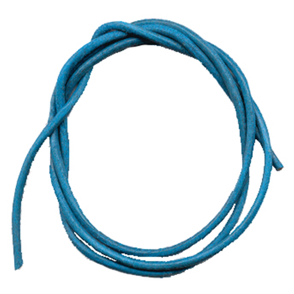 Rubans de cuir chèvre bleu (bleu clair), 1m (100 pcs/unité)