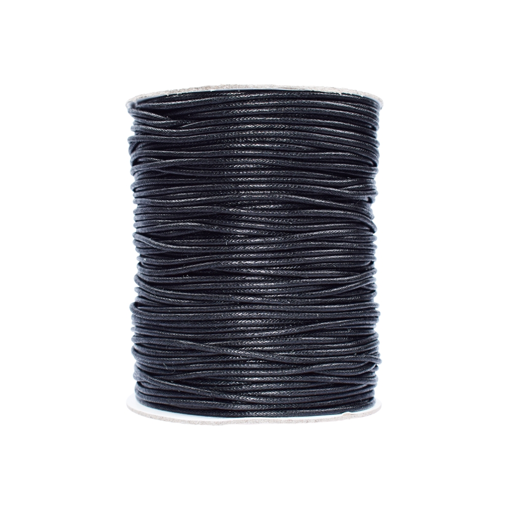 Baumwollband schwarz, 1,0mm/100m