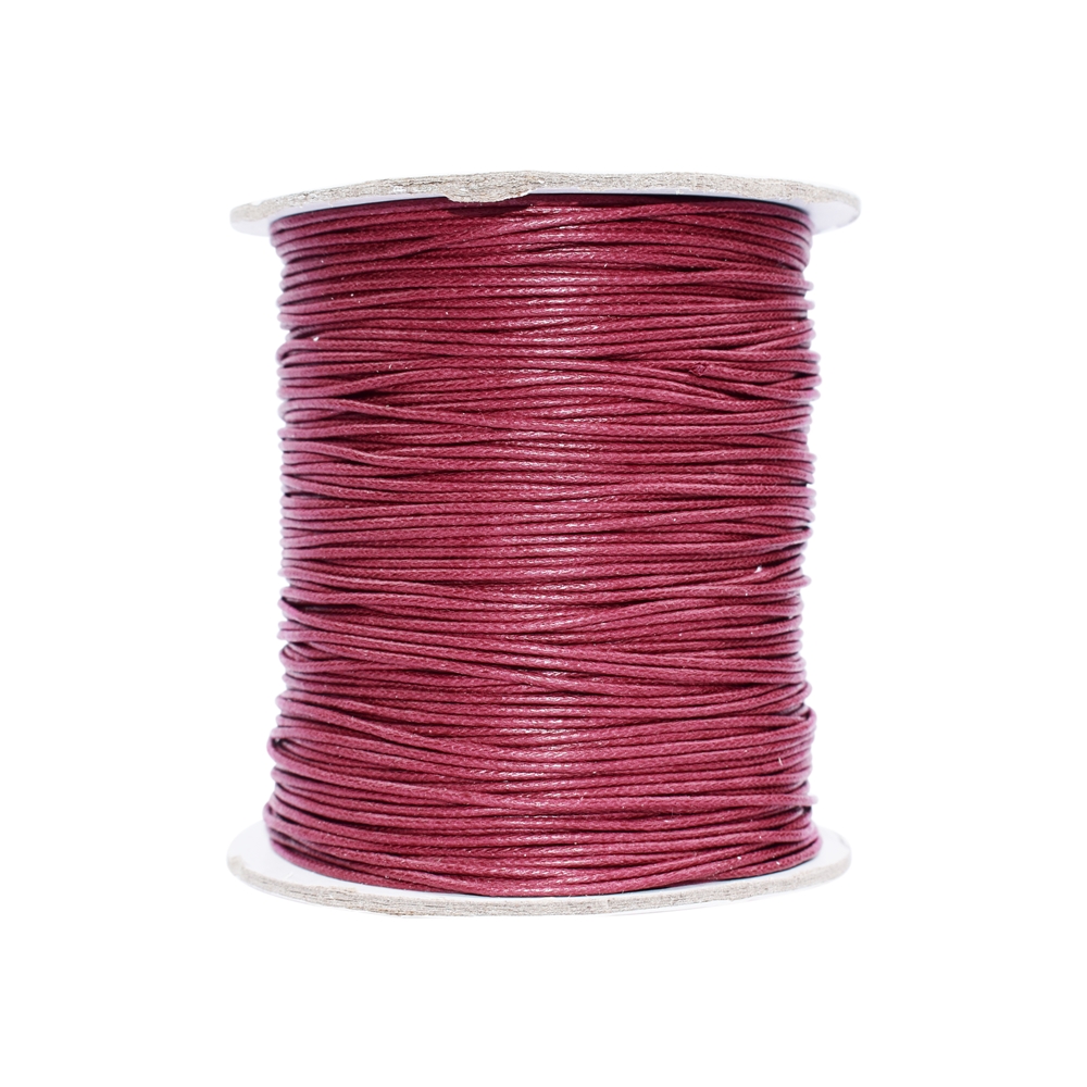 Cordon en coton rouge (bordeaux), 1,0mm/100m