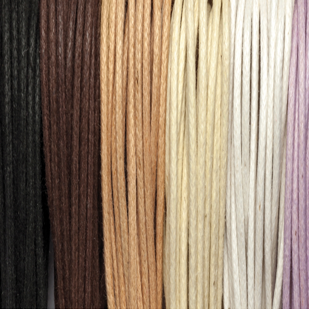Cotton Cords waxed, "Inspiration" mix, 2.0mm (6 colors, 5m each)