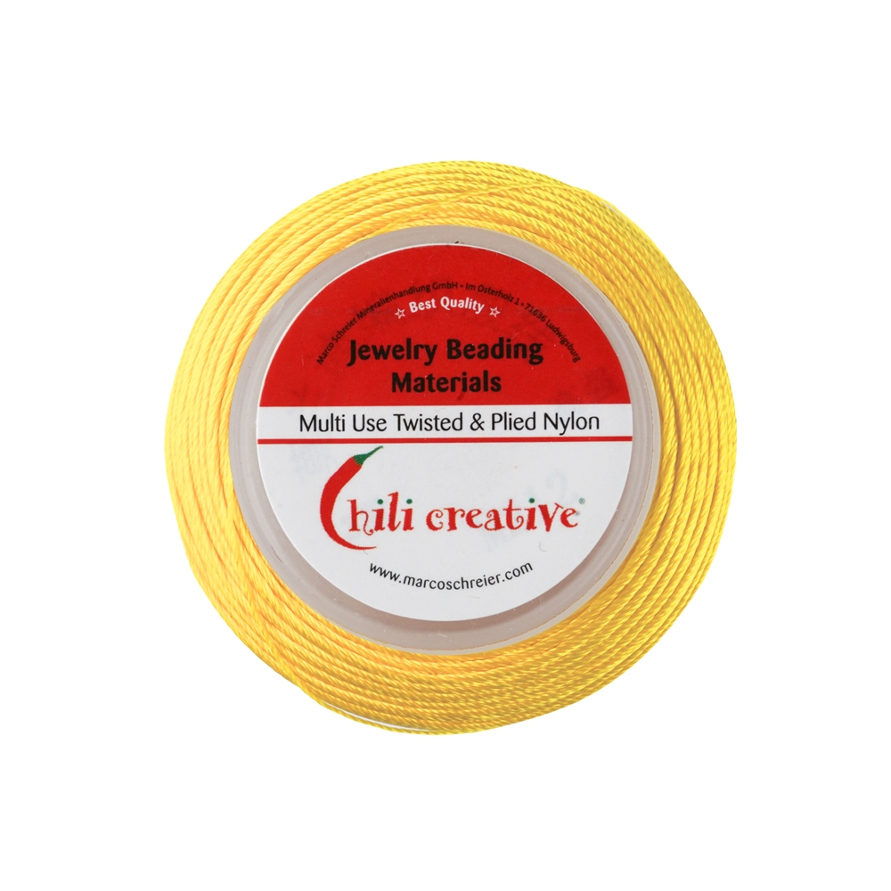 Nylon tape on spool, yellow (0.6mm / 120m)