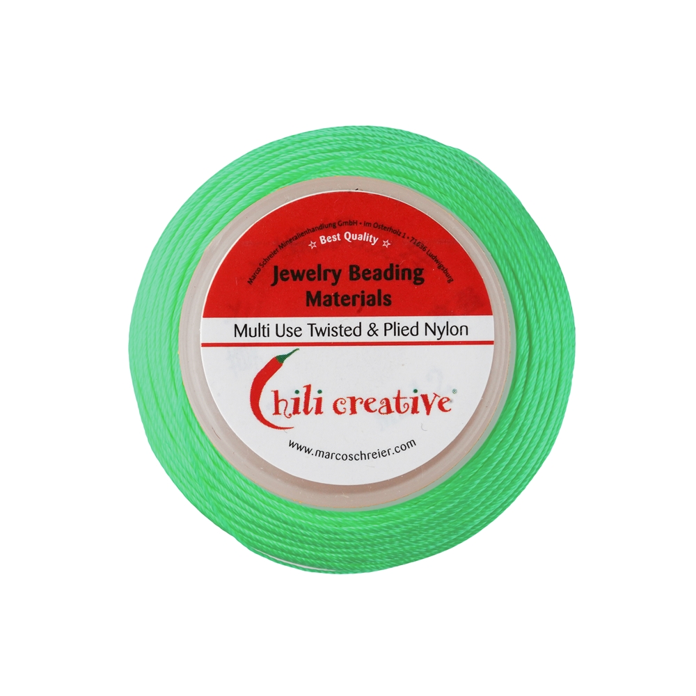 Ruban nylon sur bobine, vert (0,6mm / 120m)