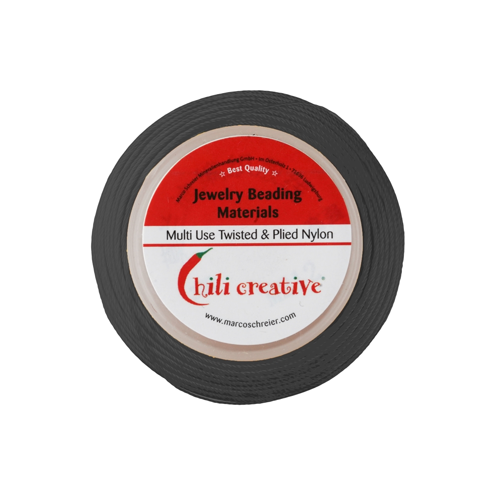 Nylon tape on spool, black (0.6mm / 120m)