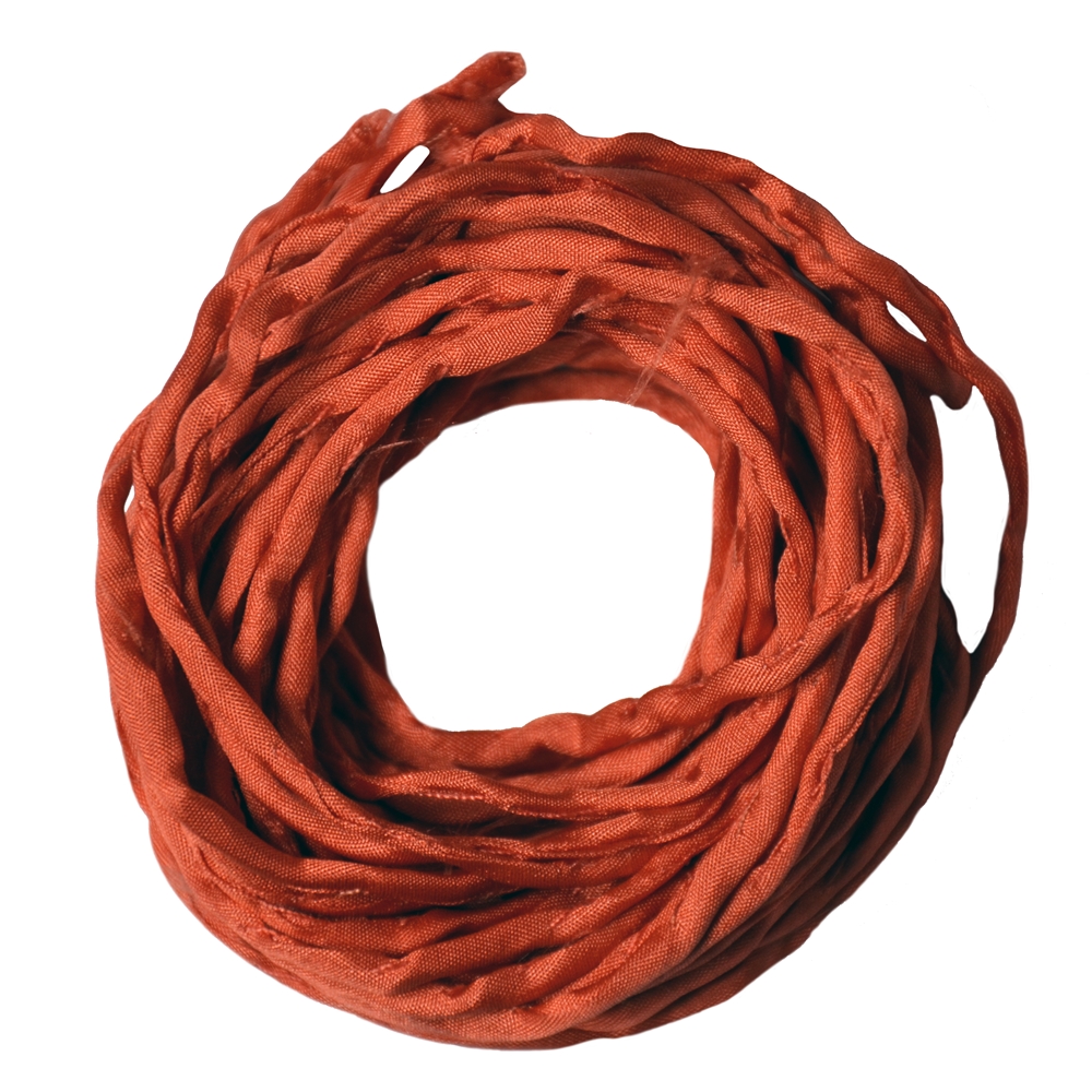 Habotai Silk Cord red (coral), 100cm (6 pcs./ PU)