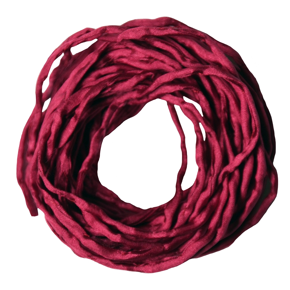 Habotai Silk Cord red (garnet), 100cm (6pcs/dl)