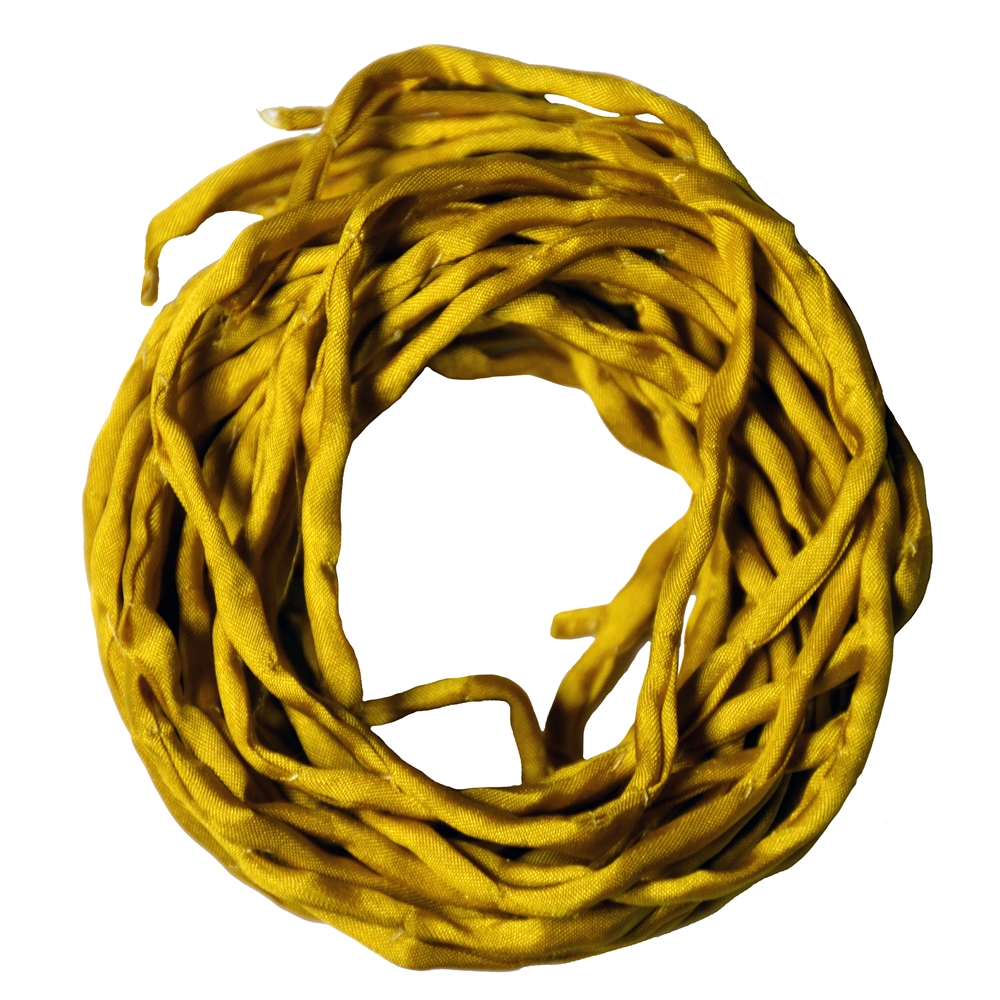 Cordons de soie Habotai jaune (foncé), 100cm (6 pcs/unité)