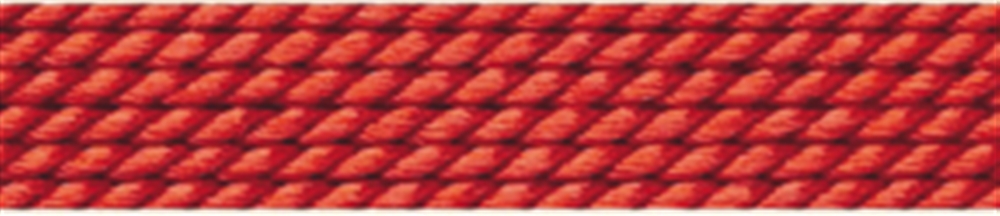 Soie perlée synthétique + aiguille pour enfiler, rouge corail, 0,45mm/2m