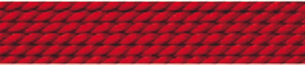 Perlfädelseide Synthetik + Vorfädelnadel, rot, 0,45mm/2m