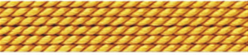 Perlfädelseide Synthetik + Vorfädelnadel, gelb dunkel, 0,45mm/2m