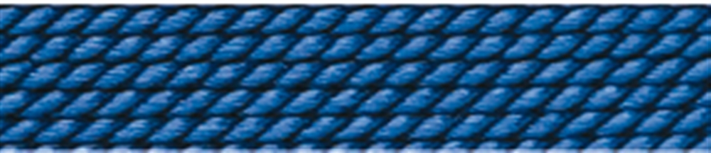 Seta sintetica per perline + ago per prefilatura, blu, 0,45mm/2m
