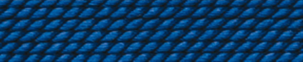 Perlfädelseide Synthetik + Vorfädelnadel, blau dunkel, 0,45mm/2m