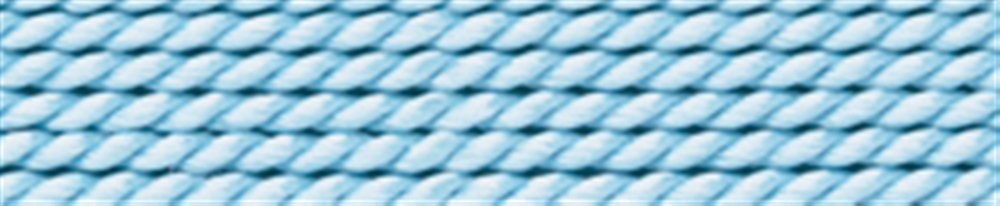Soie perlée synthétique + aiguille de préfilage, Turquoise, 0,45mm/2m
