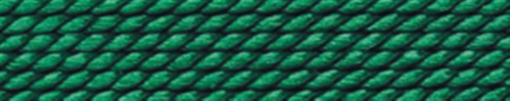 Seta sintetica per perline + ago per prefilatura, verde, 0,45mm/2m