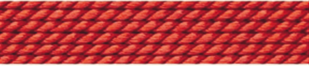 Perlfädelseide Synthetik + Vorfädelnadel, rot koralle, 0,60mm/2m
