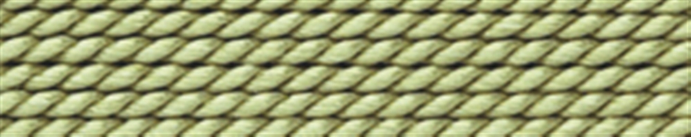 Seta sintetica per perline + ago per prefilatura, verde giada, 0,60mm/2m