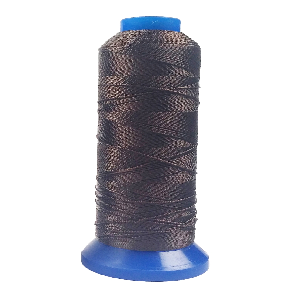 Nylon thread on spool, dark brown (0.4mm / 600m)